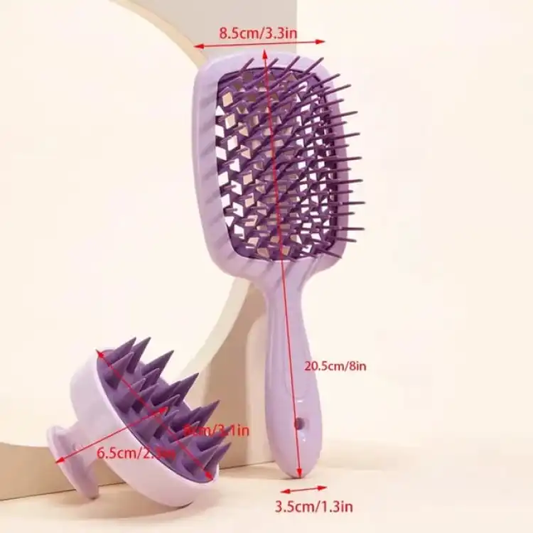 Hair Scalp Massager & Honeycomb Hair Brush – Pack of 2