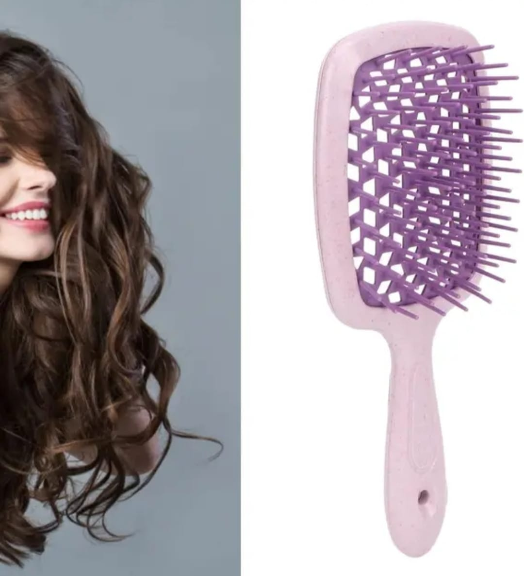 Honeycomb Curved Cutout Hair Brush