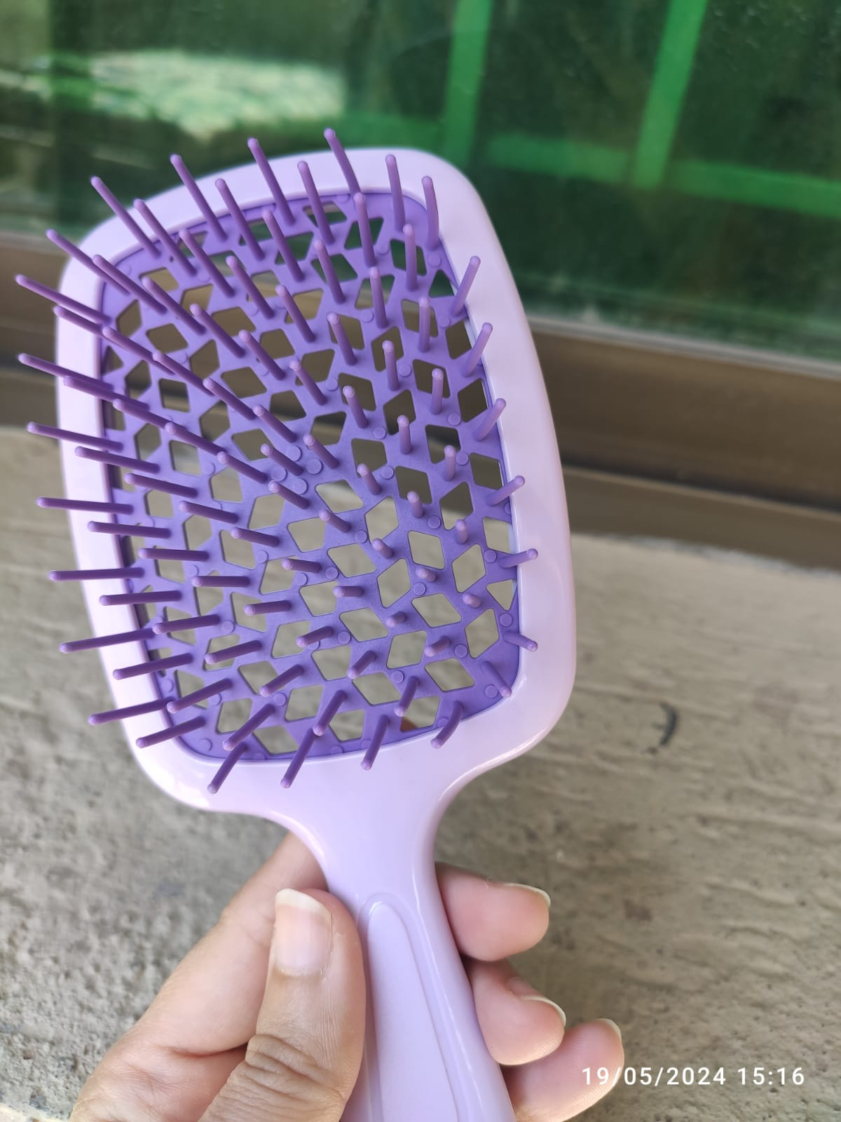 Hairdressing Hair Smoothing Honeycomb Curved Cutout Hair Brush