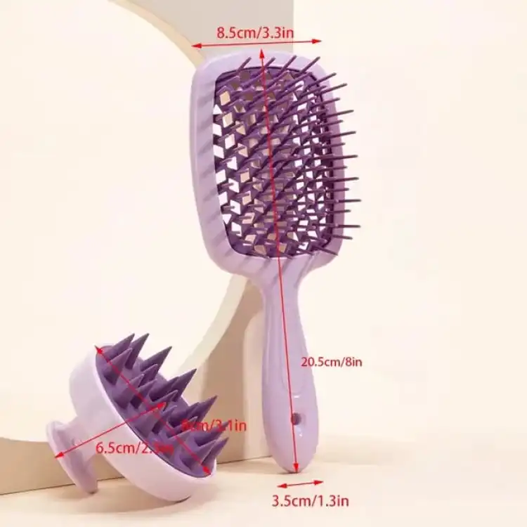 Soft Silicone Hair Scalp Massager and hair brush-comb, Pack of 2-Hair Scrubber