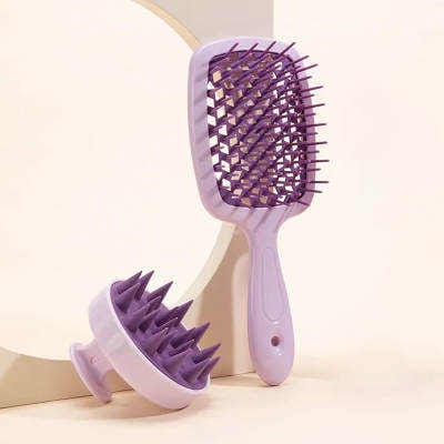 Hair Scalp Massager & Honeycomb Hair Brush – Pack of 2