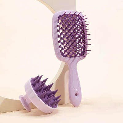 Soft Silicone Hair Scalp Massager and hair brush-comb, Pack of 2-Hair Scrubber